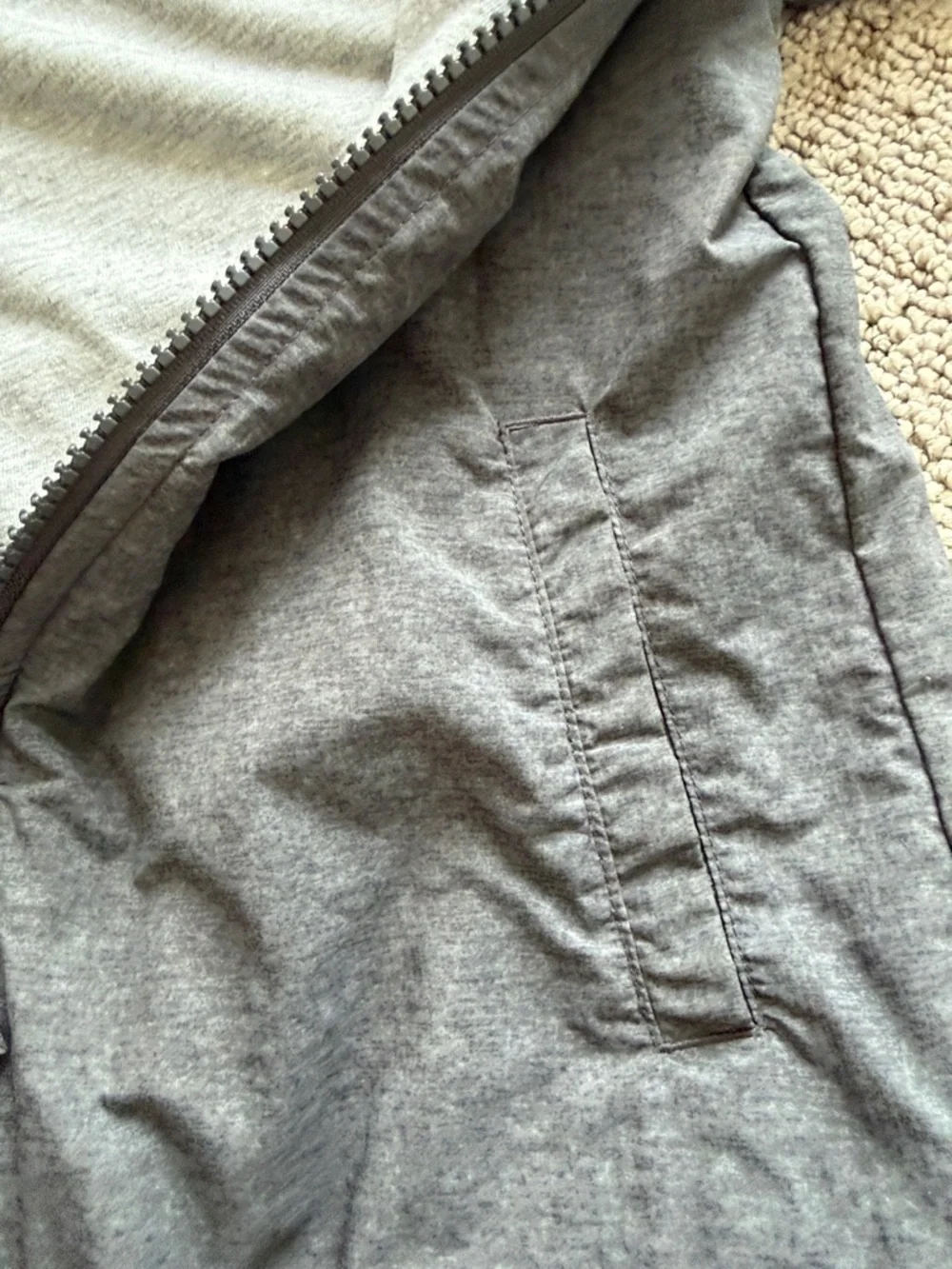 Oshkosh Kids' Gray Hooded Windbreaker Jacket with Gray Camo Sleeves